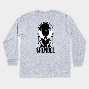 GRENDEL HEAD and NAME Kids Long Sleeve T-Shirt